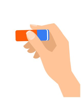 Elinizde kalem silici çizimi var.