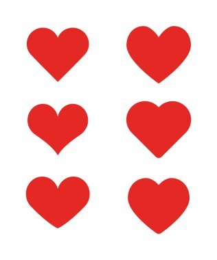 Kalp düzlüğü, sevgililer günü karikatür ikonu vektörü, stok çizimi