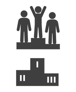 Podyum Galipleri Simgesi Düz Grafik Tasarım serisi