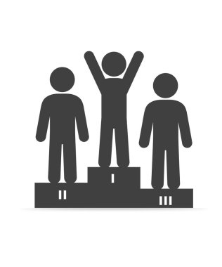 Podyum Galipleri Simgesi Düz Grafik Tasarım serisi