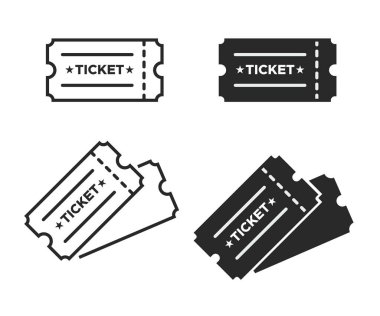 Bilet simgesi vektör vuruşu tanıtımı