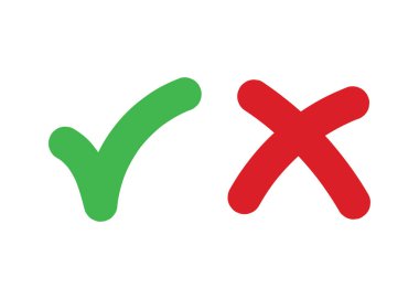 Mark ve Cross Vektör İllüstrasyon hisse senedi resimlerini kontrol et