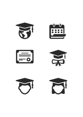 Mezuniyete ve hisse senedi illüstrasyonunu öğrenmeye ayarlandı.