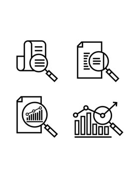 Araştırma Veri Senkronizasyonu Simgesi resimleme. vektör Resimleri.