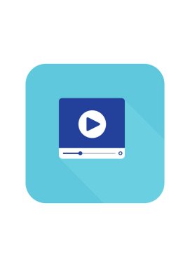 Video Oynatıcı Simgesi Düz borsa illüstrasyonu