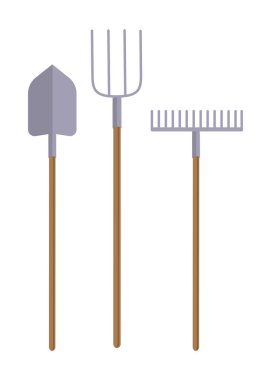 Bahçe aletleri simgeleri stok illüstrasyon