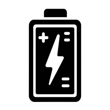 Beyaz arkaplan ile tam simge vektör biçimi pil