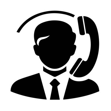  Telefon çağrısı siluet vektör biçimi beyaz arkaplan