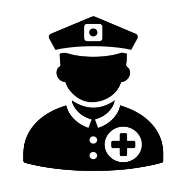 Beyaz arkaplan ile kullanıcı simgesi siluet vektör biçimi