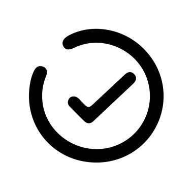 Beyaz arkaplan ile sağ simge siluet vektör biçimi