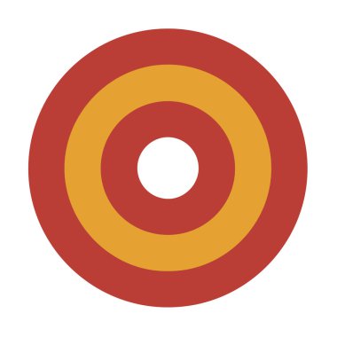 Hedef Simge siluet vektör biçimi beyaz arkaplan, Hedef Simgesi