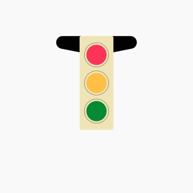 A traffic light with red, yellow, and green signals, used to regulate vehicle and pedestrian traffic, ensuring safety in urban areas. clipart