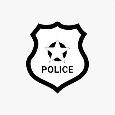 Merkezinde bir yıldız sembolü olan basit bir polis rozeti, kolluk kuvvetlerini, korumayı ve otoriteyi temsil ediyor..