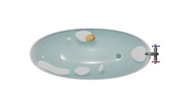 Banyodaki plastik ördek