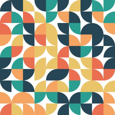 Geometrik Bauhuas örüntüsü, Retro, Renkli, Geometrik arkaplan, Geometrik Desensiz, Modern Desen dokusu, Vintage Renkleri, Renkli, Çizgi Örnekleri