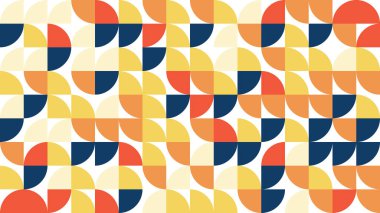 Geometrik Bauhuas örüntüsü, Retro, Renkli, Geometrik arkaplan, Geometrik Desensiz, Modern Desen dokusu, Vintage Renkleri, Renkli, Çizgi Örnekleri