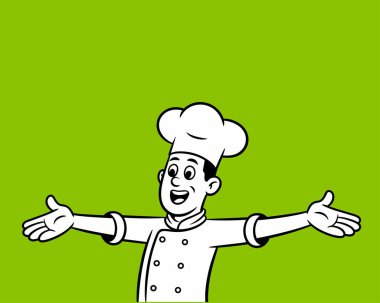 Çizgi film şefi kollarını basit sanat eserleriyle açmış.