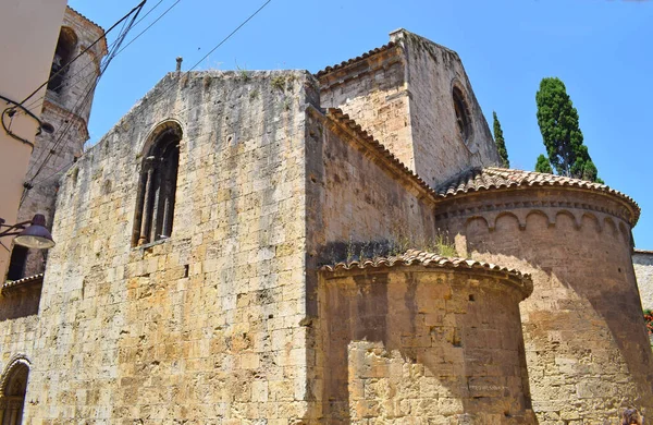Kerk Van Besalu Girona Spanje — Stockfoto