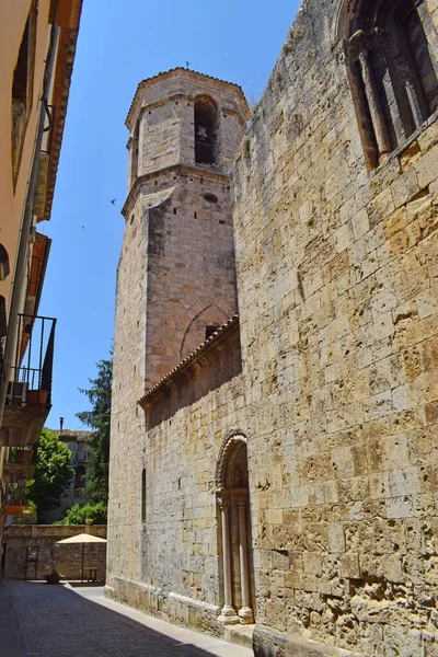 Besalu Girona Templom Spanyolország — Stock Fotó