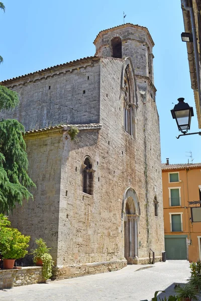 Kostel Besalu Girona Španělsko — Stock fotografie