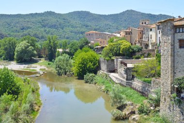 Besal Girona İspanya 'nın Roma köprüsü