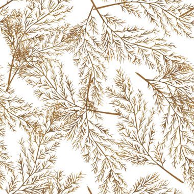 Suluboya desensiz kuru dal ve yapraklar. Elle boyanmış bohem yaprakları. Tasarım, baskı, kumaş veya arkaplan için çiçek arkaplanı.