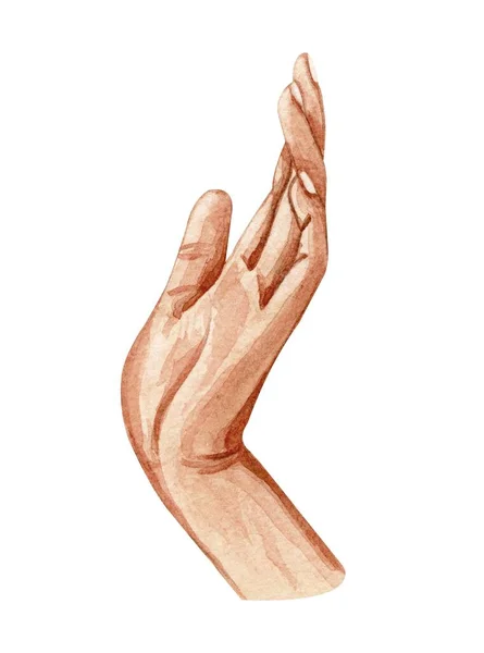 Watercolor Mãos Ilustração Mãos Dadas Conceito Esperança Conceito Caridade Mãe — Fotografia de Stock