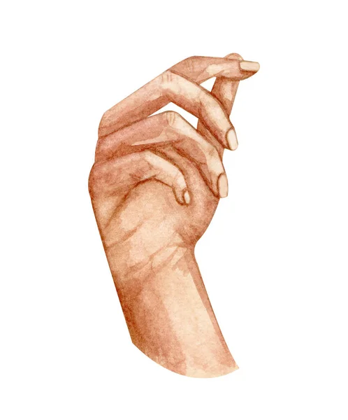 Watercolor Hands Illustration Holding Hands Hope Concept Charity Concept Mother — Stock Photo, Image