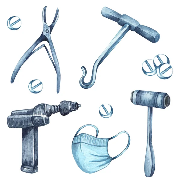 정형외과 정형외과 도구들 의학적 삽화들 — 스톡 사진