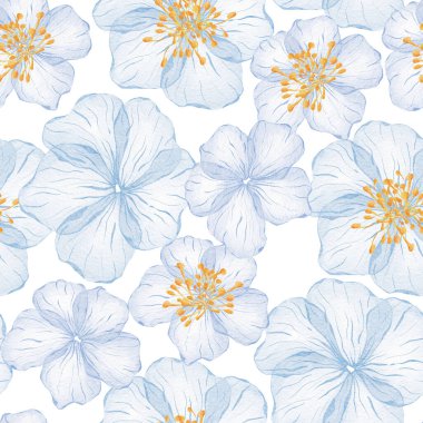 Kusursuz suluboya deseni - beyaz arka planda yeşil yapraklar ve dallar, ambalajlar, duvar kağıtları, kartpostallar, tebrik kartları, düğün davetiyeleri, romantik etkinlikler için mükemmel.