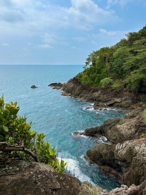 Koh Chang, Trat, Tayland 'daki Bang Bao Cliff bakış açısı.