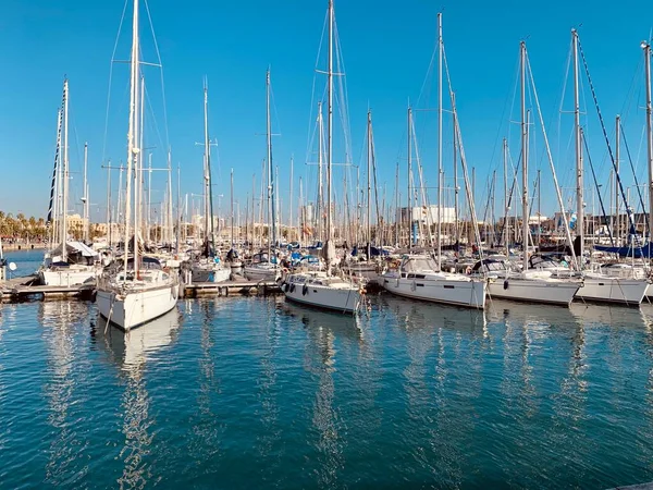 Barcos Porto Valencia Espanha — Fotografia de Stock