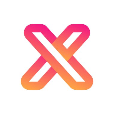 X Harfi Logo Tasarımı