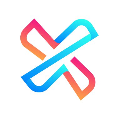 X Harfi Logo Tasarımı