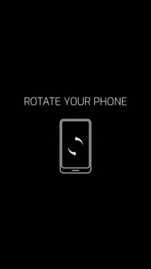 Ekran Canlandırmasını Döndür. Yatay yönünden dikey yönüne dönen bir ekran. Eğitimler, nasıl yapılacağı videoları veya ekran dönüşünün görsel temsilini gerektiren herhangi bir proje için mükemmel.