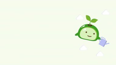 Sol tarafta Copyspace ile Yeşil Sunum Şablonu 'na Geç. Yüksek kalite 4k görüntü