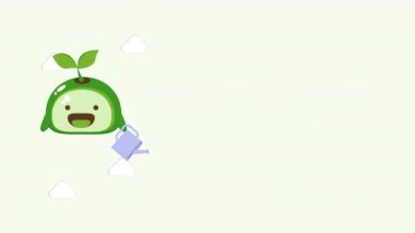 Sağ tarafta Copyspace ile Yeşil Sunum Şablonu 'na Geç. Yüksek kalite 4k görüntü