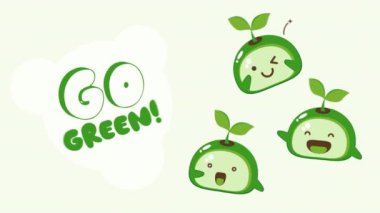 Bastır Green, Go Green hakkındaki sunuma giriş. Yüksek kalite 4k görüntü