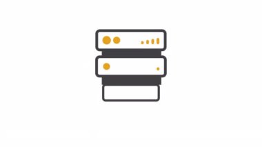 Kilitli erişimi olan Güvenli Sunucu Rafı. Yüksek kalite 4k görüntü