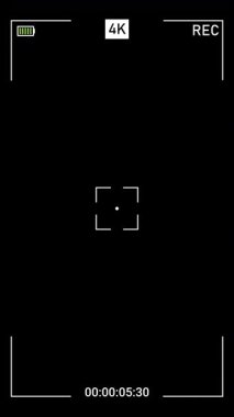 Dikey Görünüm Kamerası Çerçeve Kaplaması, Kamera dikey ekran hareketli şablonu kaydediyor. Yüksek kalite 4k görüntü