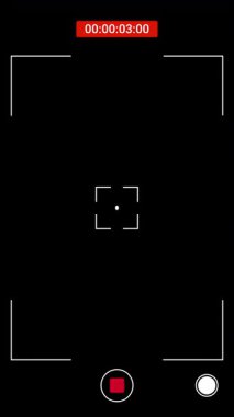 Kamera video kaydı alfa kanalı ile örtüşüyor, kayıt düğmesi ile dikey arayüz. Yüksek kalite 4k görüntü