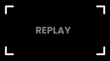 Live Streamers için Metin Animasyon Videosunu Yeniden Oynatma İşaret Animasyonu. Yüksek kalite 4k görüntü