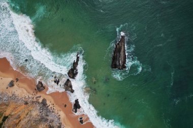Portekiz 'deki güzel kumlu sahil manzarası..