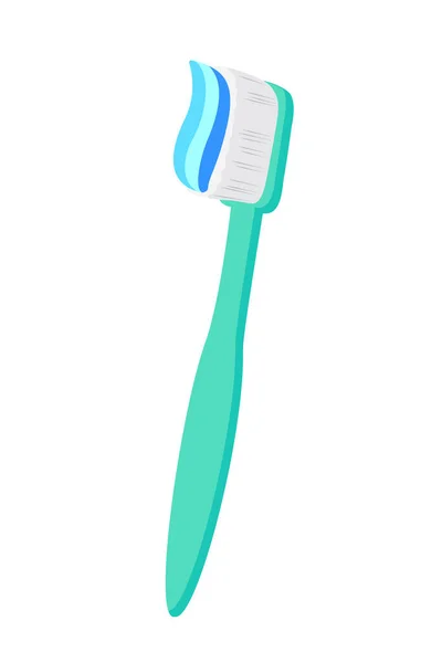 Зубна Щітка Зубною Пастою Концепція Стоматологічної Допомоги Плоский Дизайн Охорони Векторна Графіка