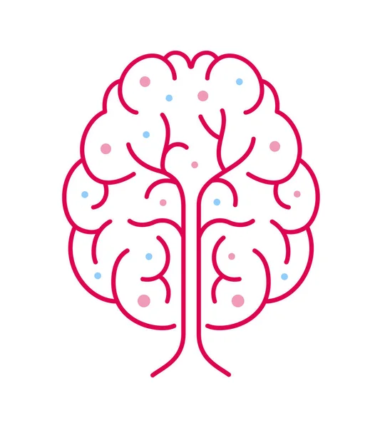 Albero Forma Cervello Umano Icona Design Ispirazione Modello Illustrazione Vettoriale — Vettoriale Stock