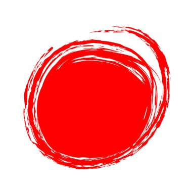Grunge çember fırça stili. Vektör çizimi. Grunge circle frame brush style, grafik tasarımı, illüstrasyon ve dijital sanatta yaygın olarak kullanılan bir tasarım öğesidir..
