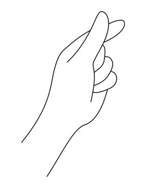 El işaretine bayıldım. El yapımı küçük kalp çizimi.