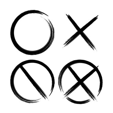 İçki yasağı simgesi seti, boya fırçası tarzı. Görüntü