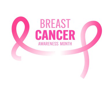 Pembe kurdele, Göğüs Kanseri Farkındalığı Ayı Kampanyası. Poster, pankart ve tişört için tasarım. Görüntü.