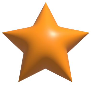 3D Portakal Yıldızı Grafik Çizimi